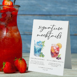 Summer Mocktails Blue Hawaiian Sangria Tischaufsteller