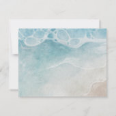 Summer Modern Beach Wedding Danke Karte (Rückseite)