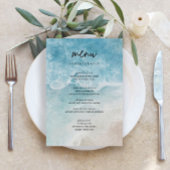 Summer Modern Beach Wedelkarten Menükarte