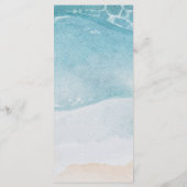Summer Modern Coastal Beach Hochzeitskarten Menükarte (Rückseite)