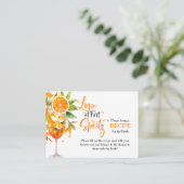 Summer Modern Elegantes Brautparty Rezept Begleitkarte (Stehend Vorderseite)