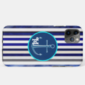 Summer Modern Navy Blue Boat Stripes Collection Case-Mate iPhone Hülle (Rückseite (Horizontal))