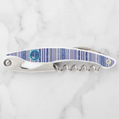 Summer Modern Navy Blue Boat Stripes Collection Kellnermesser (Vorderseite)