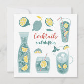 Summer Mojito Cocktail Party Einladung (Vorderseite)
