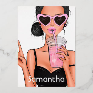 Summer Mood Fashion Beach Glam Lady Folieneinladung