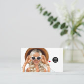 Summer Mood Fashion Event Planner Business Card Visitenkarte (Stehend Vorderseite)
