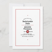 Summer Mood Fashion Red Haired Bachelorette Einladung (Rückseite)