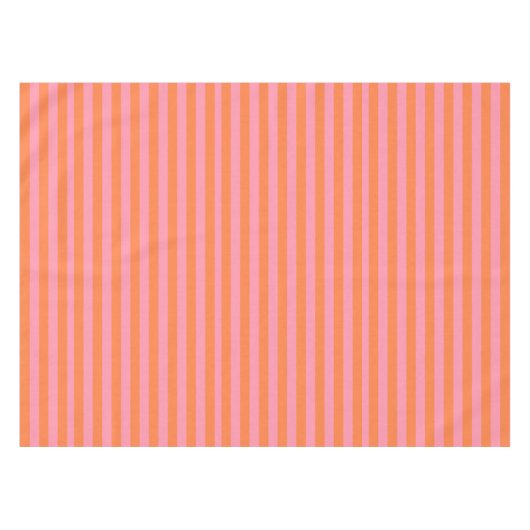 Summer Mood Orange Pink Lines Tableclout Tischdecke (Vorderseite (Horizontal))