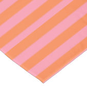 Summer Mood Orange Pink Lines Tableclout Tischdecke (Schrägansicht)
