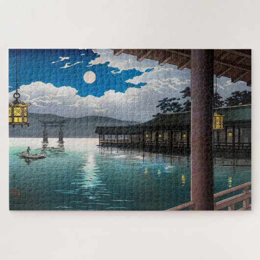 Summer Moon in Miyajima von Tsuchiya Koitsu Puzzle (Horizontal)