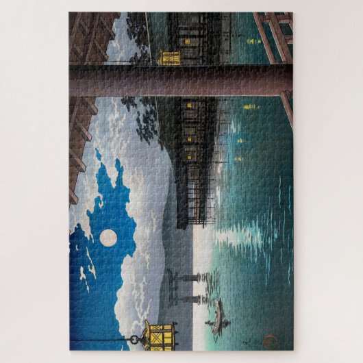 Summer Moon in Miyajima von Tsuchiya Koitsu Puzzle (Vertikal)
