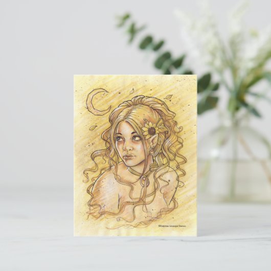 Summer Moon Postkarte (Stehend Vorderseite)