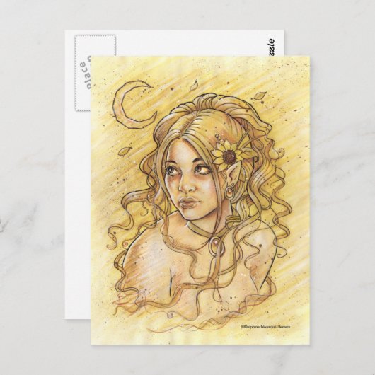 Summer Moon Postkarte (Vorne/Hinten)