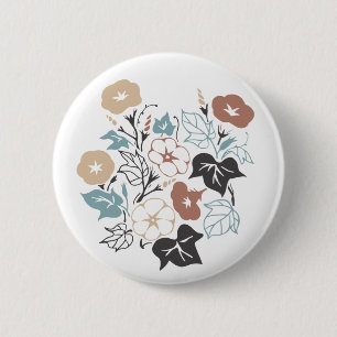 Summer Morning Glory Garden Button