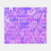 Summer Mosaic: Watercolor Cube Fusion Fleecedecke (Vorderseite (Horizontal))