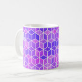 Summer Mosaic: Watercolor Cube Fusion Kaffeetasse (Vorderseite Links)