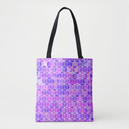 Summer Mosaic: Watercolor Cube Fusion Tasche (Vorderseite)