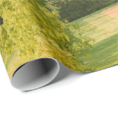 summer mountains green grass and blue sky landscap geschenkpapier (Rolleneckpunkt)