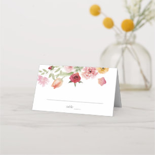 Summer Multi Color Floral Platzkarte