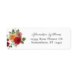 Summer Multi Color Floral Rücksendeadresse