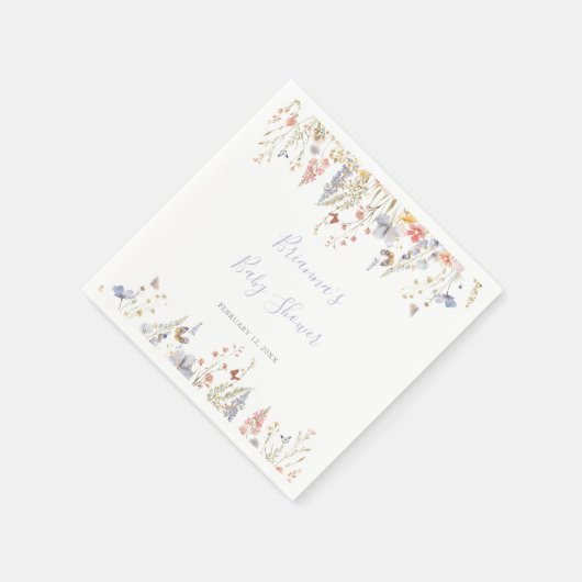 Summer Multicolor Wildblume Babydusche Serviette (Ecke)