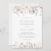 Summer Multicolor Wildblume Bachelorette Einladung (Vorderseite)