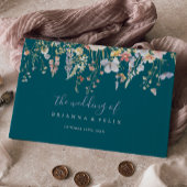Summer Multicolor Wildblume Green Wedding Gästebuch