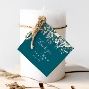 Summer Multicolor Wildblume Green Wedding Geschenkanhänger