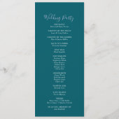 Summer Multicolor Wildblume Green Wedding Program Programm (Rückseite)