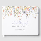 Summer Multicolor Wildblume Hochzeit Gästebuch (Vorderseite)