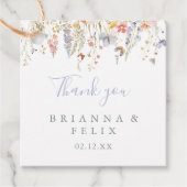 Summer Multicolor Wildblume Hochzeit Geschenkanhänger (Vorderseite)