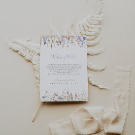 Summer Multicolor Wildblume Hochzeit wünschend gut Begleitkarte