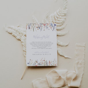 Summer Multicolor Wildblume Hochzeit wünschend gut Begleitkarte