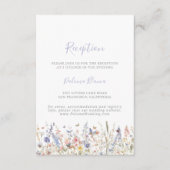 Summer Multicolor Wildblume Hochzeitsempfang Begleitkarte (Vorderseite)