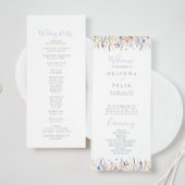 Summer Multicolor Wildblume Hochzeitsprogramm Programm