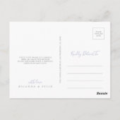 Summer Multicolor Wildblume Vielen Dank Postkarte (Rückseite)