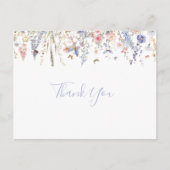 Summer Multicolor Wildblume Vielen Dank Postkarte (Vorderseite)