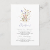 Summer Multicolor Wildblume Wedding Directions Begleitkarte (Vorderseite)