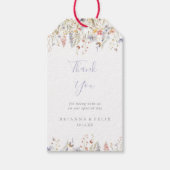 Summer Multicolor Wildblume Wedding Vielen Dank Geschenkanhänger (Vorderseite)