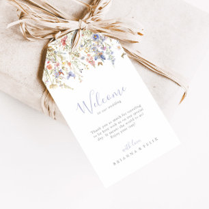 Summer Multicolor Wildblume Wedding Willkommen Geschenkanhänger