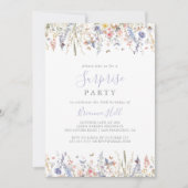 Summer Multicolour Wildblume Überraschendes Party Einladung (Vorderseite)