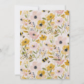 Summer Mustard Yellow & Pink Floral House Moving Ankündigung (Rückseite)