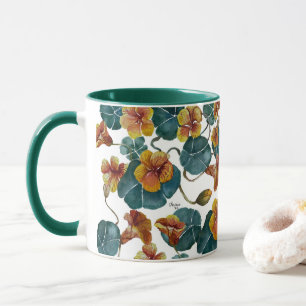 Summer Nasturtiums Zwei-Tonen-Kaffee-Tasse Tasse
