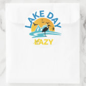 Summer Nature "Lake Day Lazy" Outdoor Vibes Design Runder Aufkleber (Tasche)