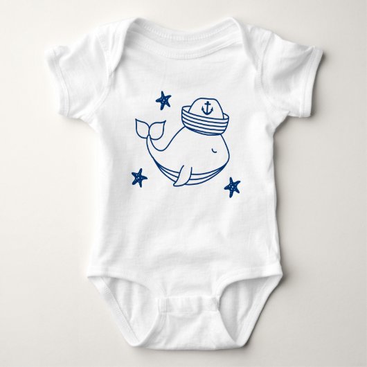 summer nautical theme boy baby strampler (Vorderseite)