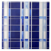 Summer Navy Blue Boat Moderne Stripes Collection Fliese (Vorderseite)