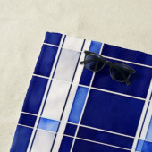 Summer Navy Blue Boat Moderne Stripes Collection Strandtuch (Beispiel)