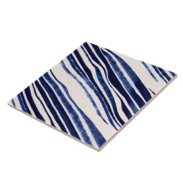 Summer Navy Blue Boat Populäre Stripes Collection Fliese