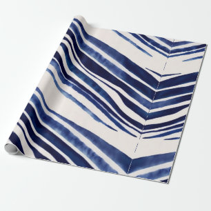 Summer Navy Blue Boat Populäre Stripes Collection Geschenkpapier