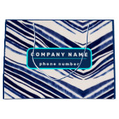 Summer Navy Blue Boat Populäre Stripes Collection Große Geschenktüte (Vorderseite)